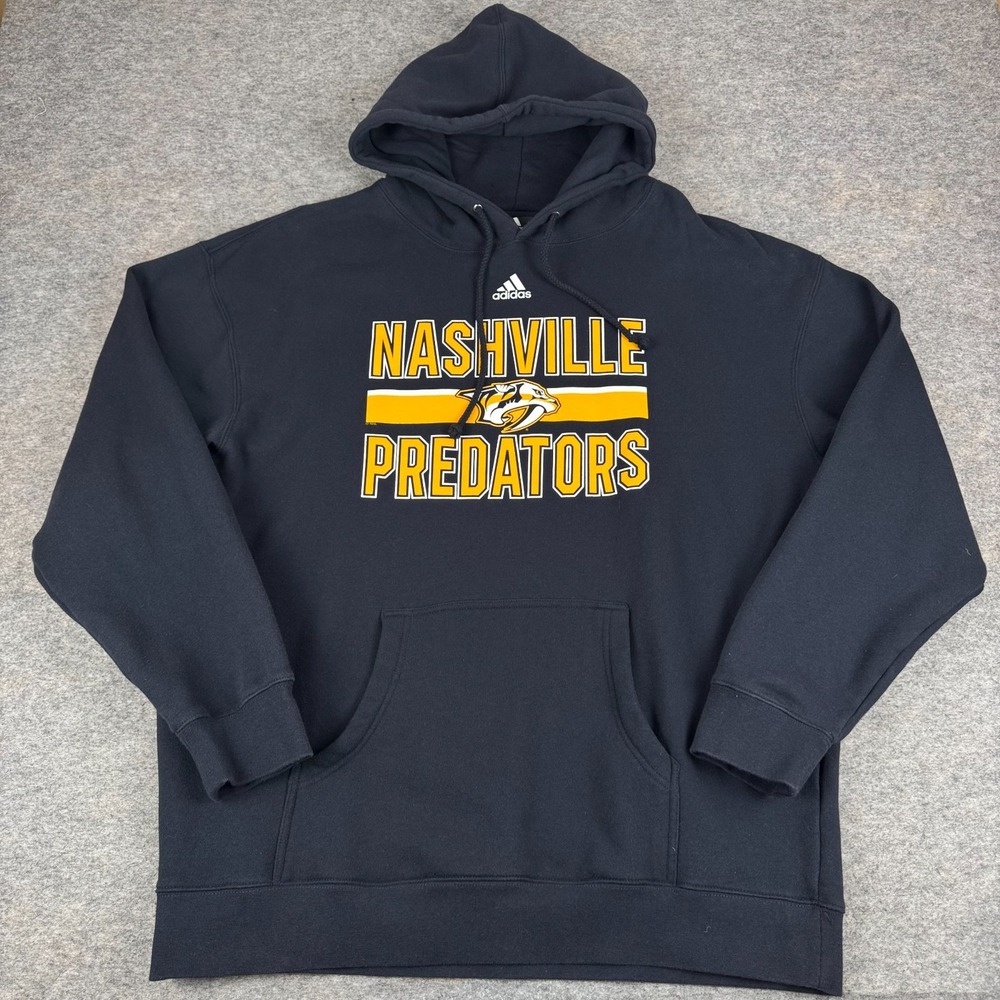 Adidas Nashville Predators Fleece Hoodie Pullover NHL Mens XL